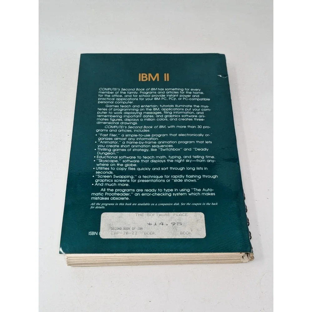 Second Book OF IBM by Compute Publishing Programming Games PC Computer Book VTG